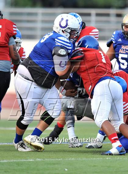 Thumbnail 1 in 2015 Native All Star Football Classic (Red Hawks vs. Blue Eagles) photogallery.