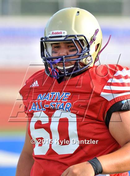 Thumbnail 2 in 2015 Native All Star Football Classic (Red Hawks vs. Blue Eagles) photogallery.