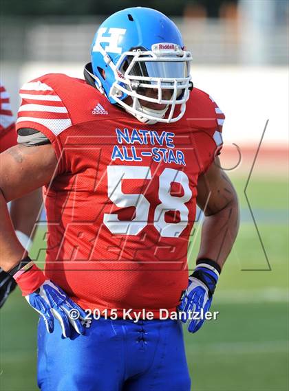 Thumbnail 2 in 2015 Native All Star Football Classic (Red Hawks vs. Blue Eagles) photogallery.