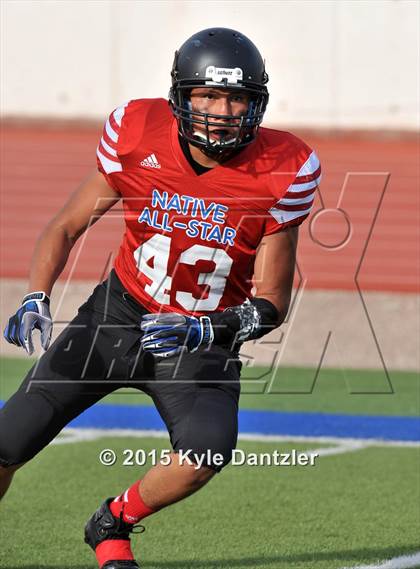 Thumbnail 1 in 2015 Native All Star Football Classic (Red Hawks vs. Blue Eagles) photogallery.