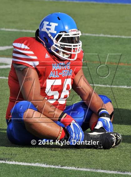 Thumbnail 1 in 2015 Native All Star Football Classic (Red Hawks vs. Blue Eagles) photogallery.