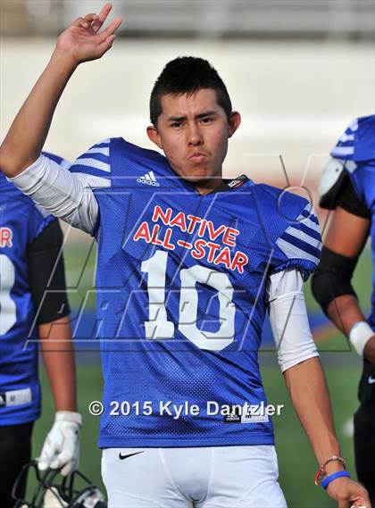 Thumbnail 1 in 2015 Native All Star Football Classic (Red Hawks vs. Blue Eagles) photogallery.