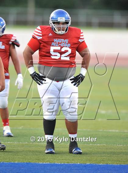 Thumbnail 1 in 2015 Native All Star Football Classic (Red Hawks vs. Blue Eagles) photogallery.