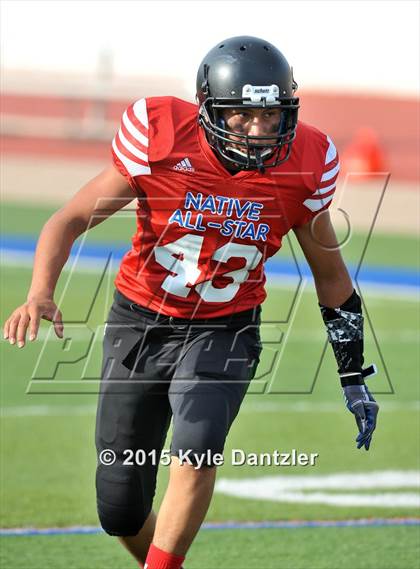 Thumbnail 3 in 2015 Native All Star Football Classic (Red Hawks vs. Blue Eagles) photogallery.