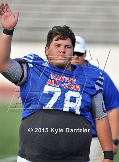 Thumbnail 3 in 2015 Native All Star Football Classic (Red Hawks vs. Blue Eagles) photogallery.