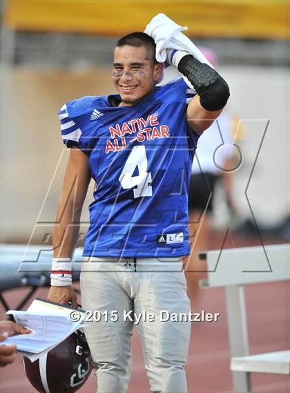 Thumbnail 3 in 2015 Native All Star Football Classic (Red Hawks vs. Blue Eagles) photogallery.