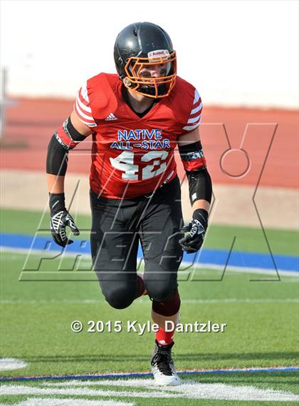 Thumbnail 2 in 2015 Native All Star Football Classic (Red Hawks vs. Blue Eagles) photogallery.