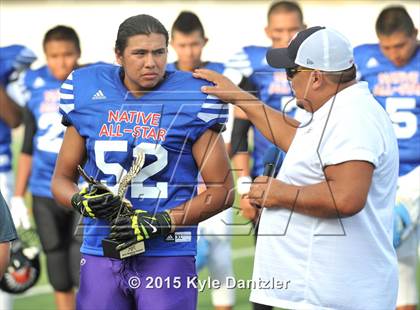 Thumbnail 1 in 2015 Native All Star Football Classic (Red Hawks vs. Blue Eagles) photogallery.