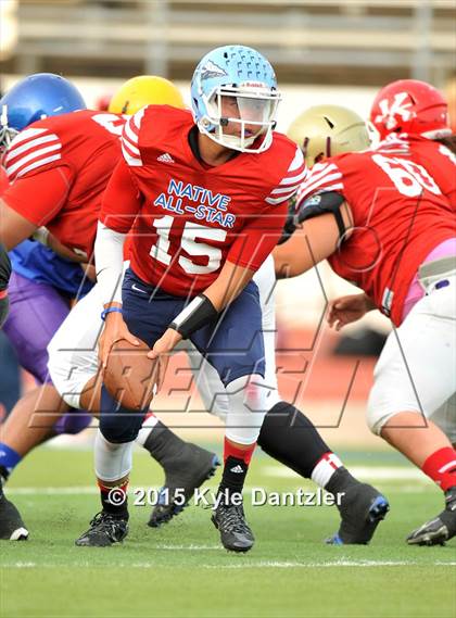 Thumbnail 3 in 2015 Native All Star Football Classic (Red Hawks vs. Blue Eagles) photogallery.