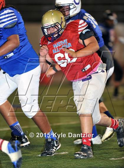 Thumbnail 1 in 2015 Native All Star Football Classic (Red Hawks vs. Blue Eagles) photogallery.