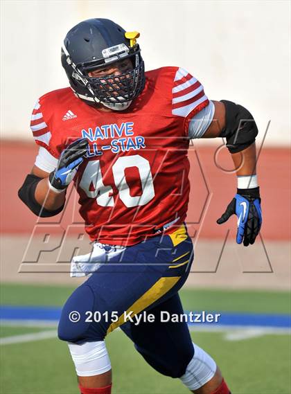 Thumbnail 1 in 2015 Native All Star Football Classic (Red Hawks vs. Blue Eagles) photogallery.