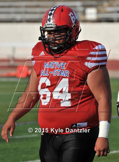 Thumbnail 3 in 2015 Native All Star Football Classic (Red Hawks vs. Blue Eagles) photogallery.