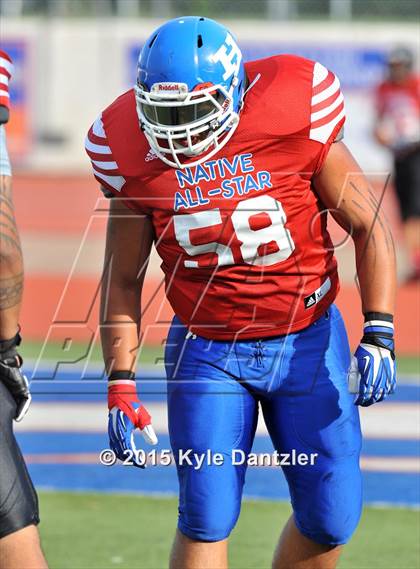 Thumbnail 1 in 2015 Native All Star Football Classic (Red Hawks vs. Blue Eagles) photogallery.