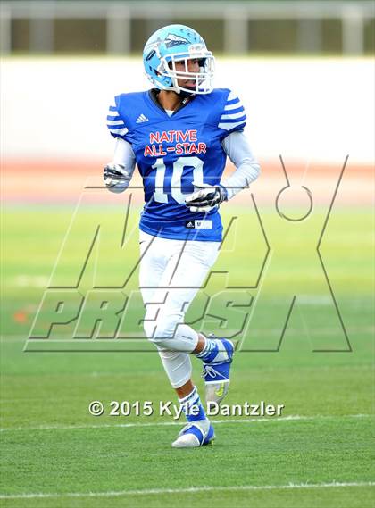 Thumbnail 1 in 2015 Native All Star Football Classic (Red Hawks vs. Blue Eagles) photogallery.