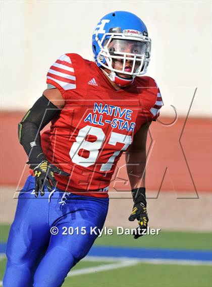 Thumbnail 2 in 2015 Native All Star Football Classic (Red Hawks vs. Blue Eagles) photogallery.