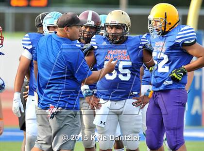 Thumbnail 1 in 2015 Native All Star Football Classic (Red Hawks vs. Blue Eagles) photogallery.
