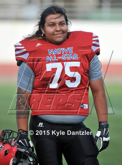 Thumbnail 2 in 2015 Native All Star Football Classic (Red Hawks vs. Blue Eagles) photogallery.