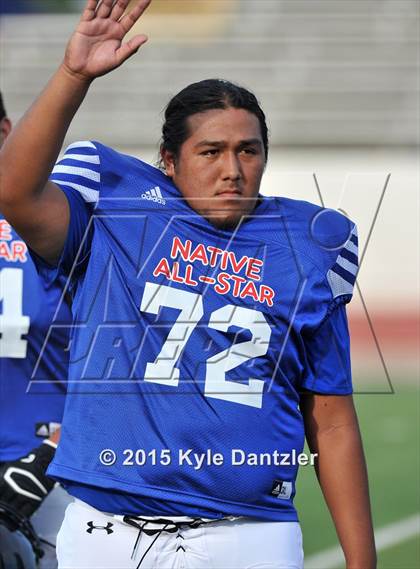 Thumbnail 1 in 2015 Native All Star Football Classic (Red Hawks vs. Blue Eagles) photogallery.