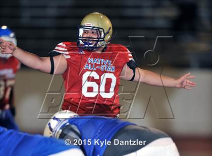 Thumbnail 2 in 2015 Native All Star Football Classic (Red Hawks vs. Blue Eagles) photogallery.