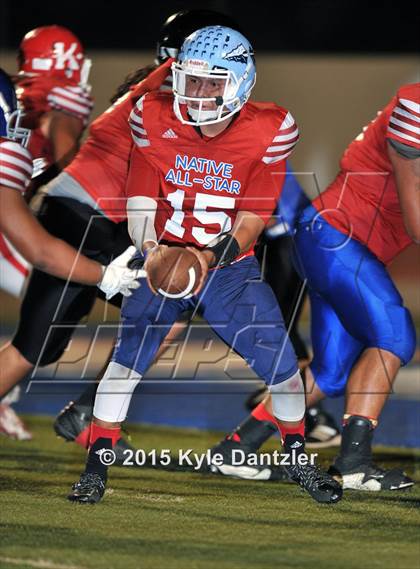 Thumbnail 3 in 2015 Native All Star Football Classic (Red Hawks vs. Blue Eagles) photogallery.