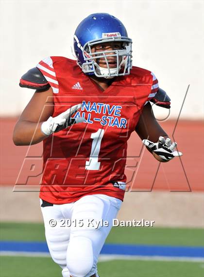 Thumbnail 2 in 2015 Native All Star Football Classic (Red Hawks vs. Blue Eagles) photogallery.