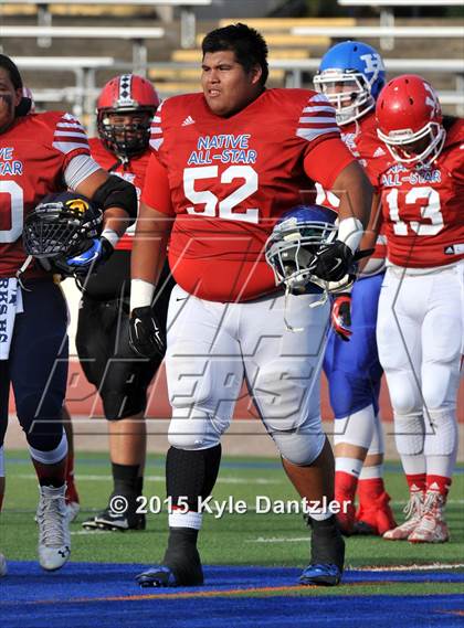 Thumbnail 2 in 2015 Native All Star Football Classic (Red Hawks vs. Blue Eagles) photogallery.