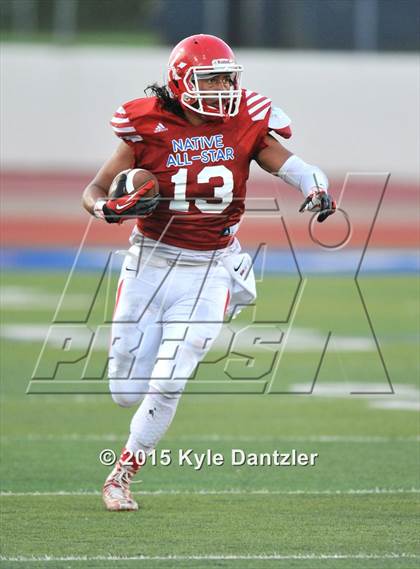 Thumbnail 3 in 2015 Native All Star Football Classic (Red Hawks vs. Blue Eagles) photogallery.