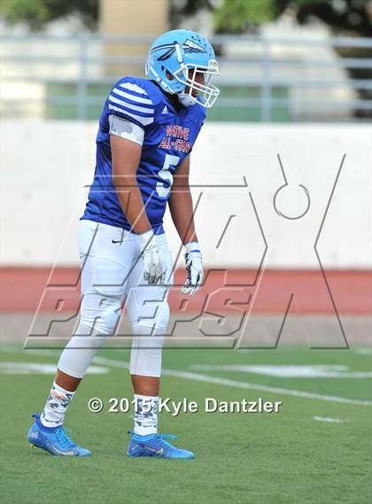 Thumbnail 2 in 2015 Native All Star Football Classic (Red Hawks vs. Blue Eagles) photogallery.