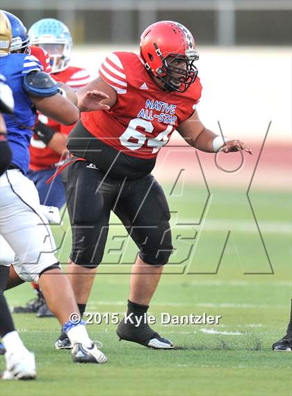Thumbnail 1 in 2015 Native All Star Football Classic (Red Hawks vs. Blue Eagles) photogallery.