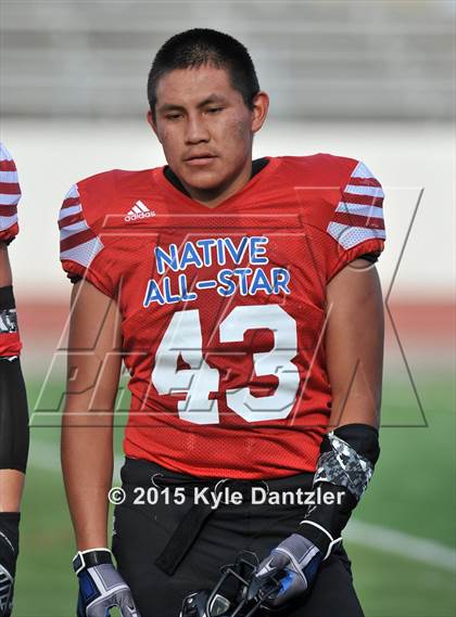 Thumbnail 1 in 2015 Native All Star Football Classic (Red Hawks vs. Blue Eagles) photogallery.
