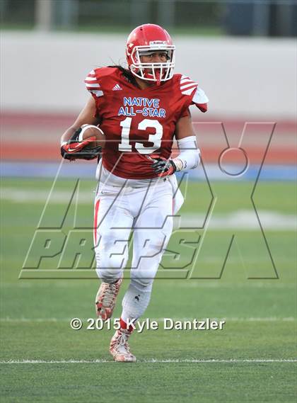 Thumbnail 3 in 2015 Native All Star Football Classic (Red Hawks vs. Blue Eagles) photogallery.