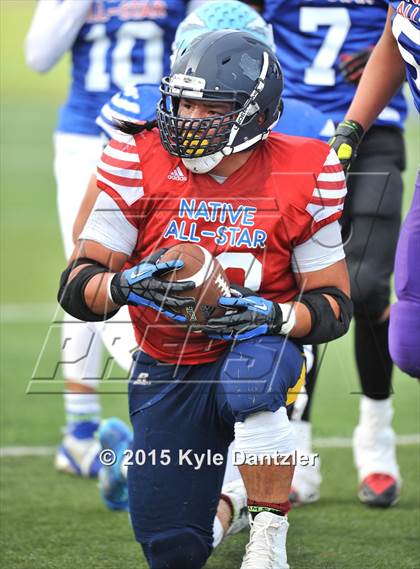Thumbnail 3 in 2015 Native All Star Football Classic (Red Hawks vs. Blue Eagles) photogallery.