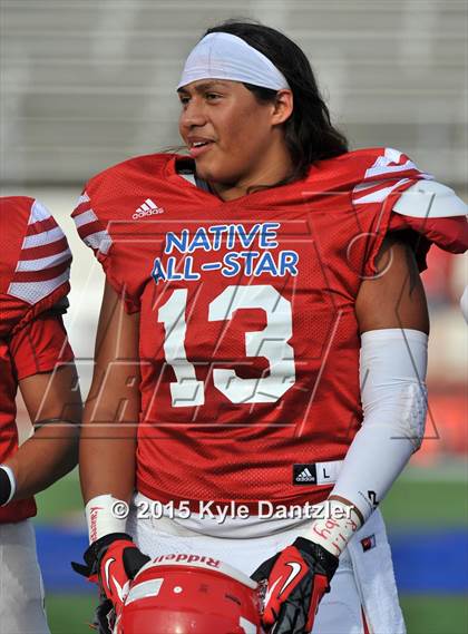 Thumbnail 1 in 2015 Native All Star Football Classic (Red Hawks vs. Blue Eagles) photogallery.