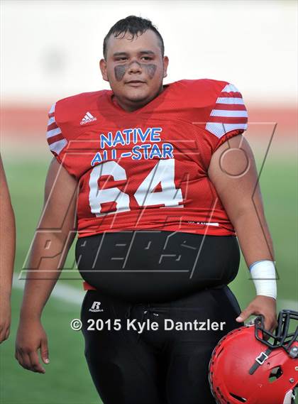 Thumbnail 2 in 2015 Native All Star Football Classic (Red Hawks vs. Blue Eagles) photogallery.