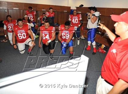 Thumbnail 3 in 2015 Native All Star Football Classic (Red Hawks vs. Blue Eagles) photogallery.