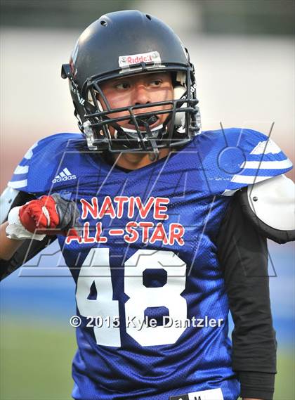 Thumbnail 1 in 2015 Native All Star Football Classic (Red Hawks vs. Blue Eagles) photogallery.