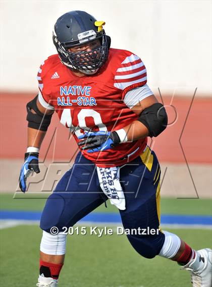 Thumbnail 3 in 2015 Native All Star Football Classic (Red Hawks vs. Blue Eagles) photogallery.