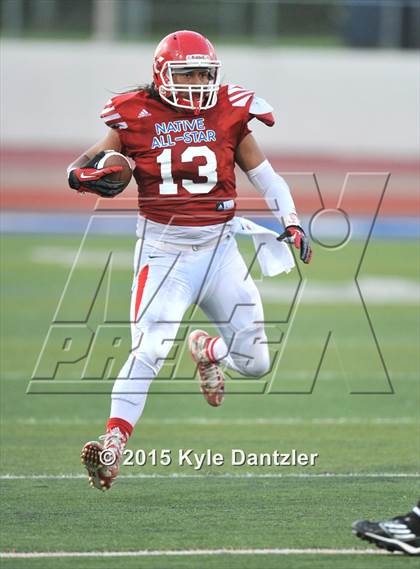 Thumbnail 1 in 2015 Native All Star Football Classic (Red Hawks vs. Blue Eagles) photogallery.