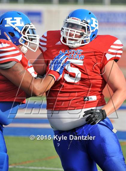 Thumbnail 3 in 2015 Native All Star Football Classic (Red Hawks vs. Blue Eagles) photogallery.