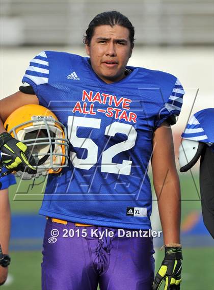 Thumbnail 1 in 2015 Native All Star Football Classic (Red Hawks vs. Blue Eagles) photogallery.