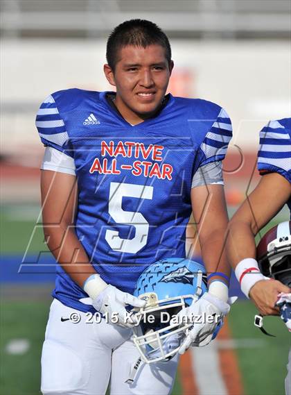 Thumbnail 2 in 2015 Native All Star Football Classic (Red Hawks vs. Blue Eagles) photogallery.
