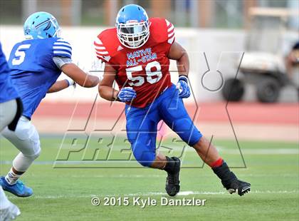 Thumbnail 1 in 2015 Native All Star Football Classic (Red Hawks vs. Blue Eagles) photogallery.