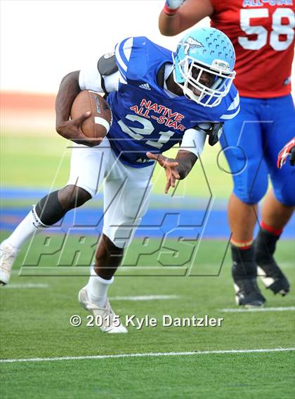 Thumbnail 1 in 2015 Native All Star Football Classic (Red Hawks vs. Blue Eagles) photogallery.