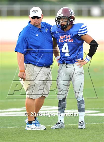 Thumbnail 3 in 2015 Native All Star Football Classic (Red Hawks vs. Blue Eagles) photogallery.
