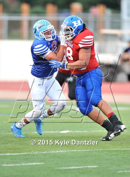 Thumbnail 2 in 2015 Native All Star Football Classic (Red Hawks vs. Blue Eagles) photogallery.