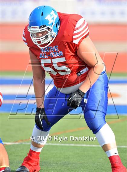 Thumbnail 1 in 2015 Native All Star Football Classic (Red Hawks vs. Blue Eagles) photogallery.