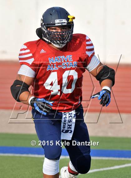 Thumbnail 1 in 2015 Native All Star Football Classic (Red Hawks vs. Blue Eagles) photogallery.