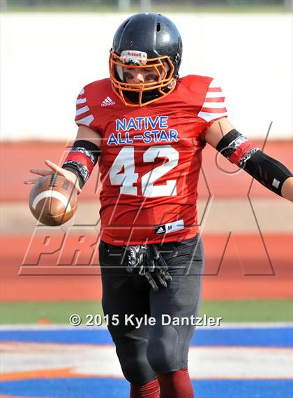 Thumbnail 1 in 2015 Native All Star Football Classic (Red Hawks vs. Blue Eagles) photogallery.
