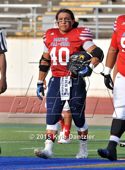 Thumbnail 1 in 2015 Native All Star Football Classic (Red Hawks vs. Blue Eagles) photogallery.