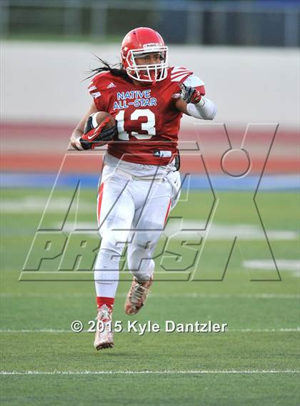 Thumbnail 1 in 2015 Native All Star Football Classic (Red Hawks vs. Blue Eagles) photogallery.